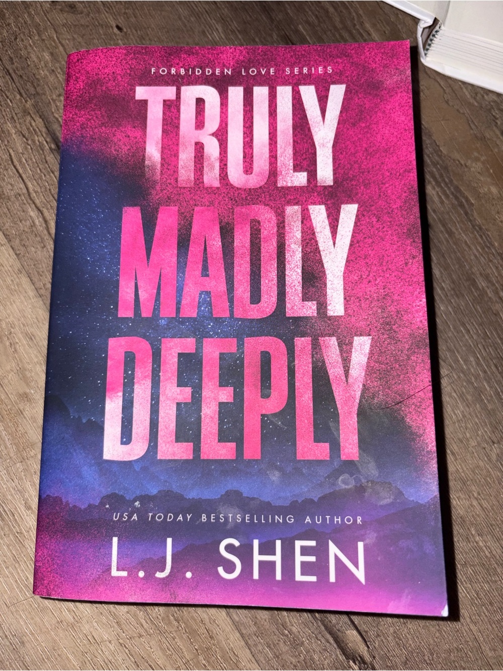 Truly Madly Deeply by L. J. Shen - Vibrant Pink & Blue Paperback